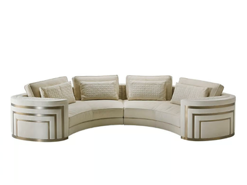 OCEAN - Curved fabric sofa by Siwa Soft Style