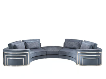 OCEAN - Sectional curved fabric sofa by Siwa Soft Style