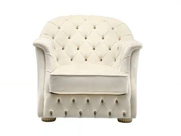 SORAYA - Tufted fabric armchair with armrests by Siwa Soft Style
