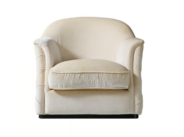 ZAHIRA - Tufted fabric armchair with armrests by Siwa Soft Style