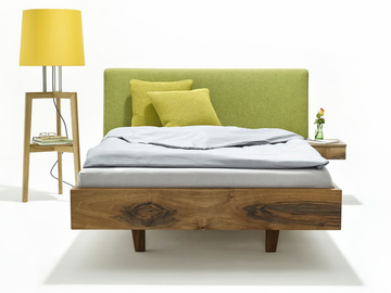 ANNA - Wooden double bed with upholstered headboard by Sixay furniture