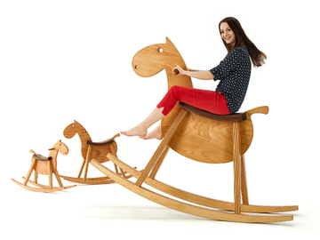 PARIPA BIG-KID - Wooden rocking horse by Sixay furniture