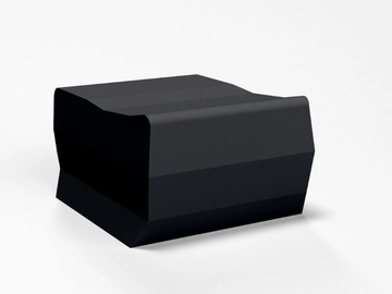 CRUSHED - Rectangular coated foam pouf by SIXINCH