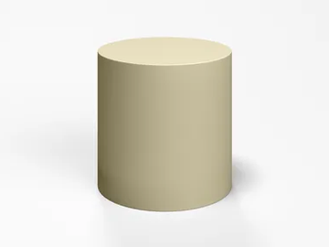 CYLINDER - Round coated foam pouf by SIXINCH