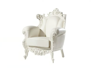 LOUIS - Coated foam armchair with armrests by SIXINCH