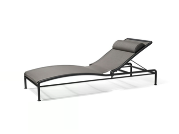 ARHOLMA - Fabric garden lounger with metal structure. by Skargaarden