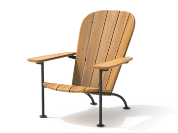 BÖSTE - Teak deck chair with armrests by Skargaarden