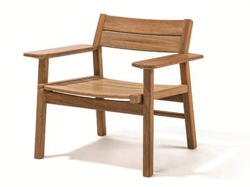 DJURÖ - Garden teak easy chair with armrests by Skargaarden