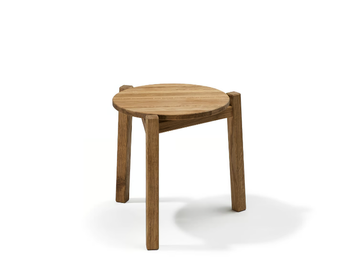 DJURÖ - Round teak garden side table by Skargaarden