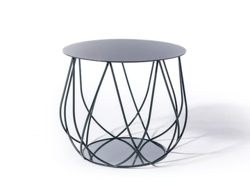 RESÖ - Round steel garden side table by Skargaarden