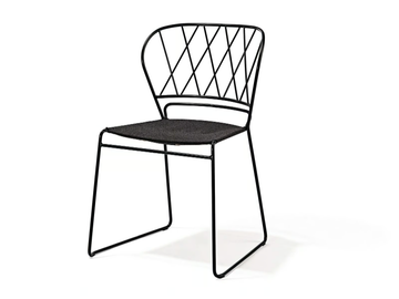 RESÖ - Sled base garden chair in steel and Batyline by Skargaarden