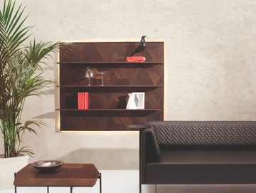 TALEA YLES CARBO - Floating wooden bookcase by Skema