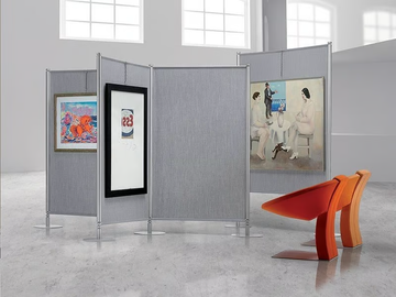 360° PARTITION - Free standing fabric workstation screen by Slalom