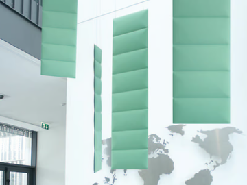 ECODESK BAFFLE - Polyester fibre acoustic baffles by Slalom