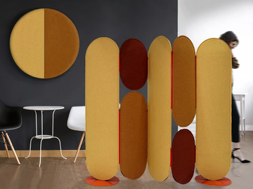 T-LIGHT FREESTANDING - Sound absorbing freestanding polyester fibre office screen by Slalom