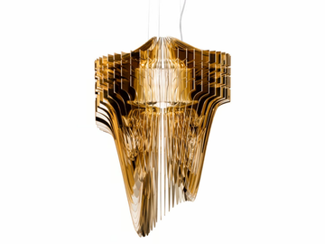 ARIA GOLD - LED Lentiflex® and Cristalflex® pendant lamp by Slamp