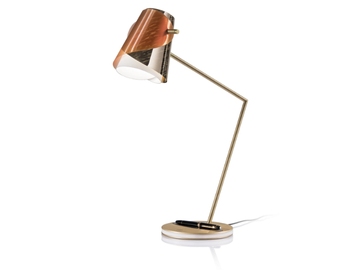 OVERLAY - LED Lentiflex® and brass desk lamp by Slamp