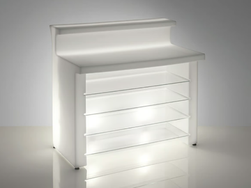 BREAK LINE - Illuminated outdoor polyethylene bar counter by SLIDE