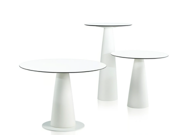 HOPLÀ - Round polyethylene high table by SLIDE