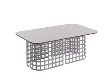 MARA - Garden coffee table with HPL top and iron base by SLIDE