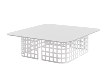 MARA - Square garden table with HPL top and iron base by SLIDE