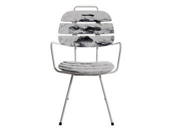 RIBS - Polyethylene garden chair with armrests by SLIDE