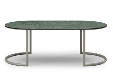 CLAUDE - Oval glass garden side table by SNOC
