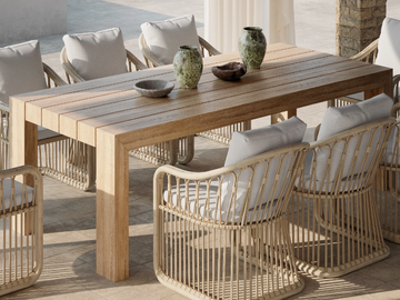 ELISA - Rectangular wooden garden table by SNOC