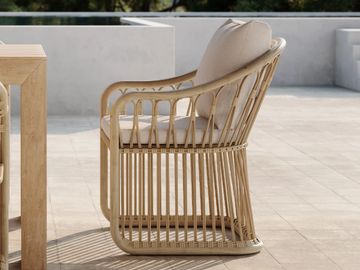 ELISA - Synthetic material and aluminium garden chair by SNOC