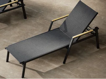 GEMMA - Folding textilene sun lounger by SNOC