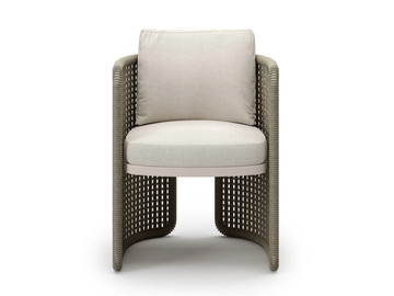 MIURA - Fabric garden chair with armrests by SNOC