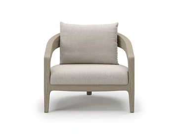 WHALE - Fabric garden armchair with armrests by SNOC