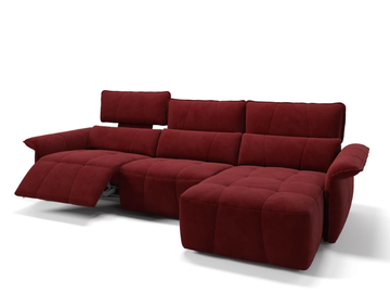 ADRIA - Fabric sofa with chaise longue by Sofanella