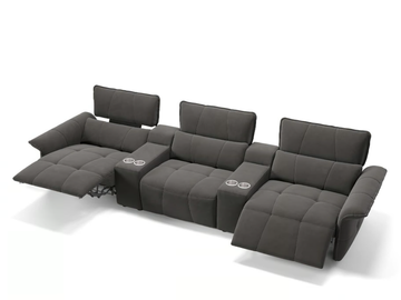 ADRIA KINO - Recliner 3 seater fabric sofa by Sofanella