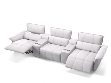 ADRIA KINO - Recliner 3 seater leather sofa by Sofanella