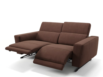 ALESSO - 2 seater sled base fabric sofa by Sofanella