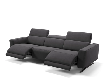 ALESSO XXL - 3 seater sled base fabric sofa by Sofanella
