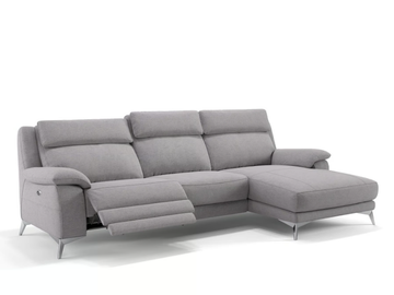 ALIANO - Fabric sofa with chaise longue by Sofanella