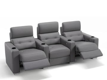 BARI - 3 seater leather sofa by Sofanella