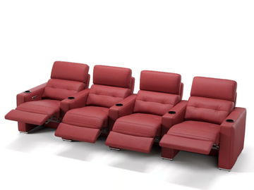BARI - 4 seater leather sofa by Sofanella