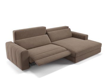 CAPRI - Fabric sofa with chaise longue by Sofanella