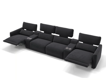 GALA KINO - 4 seater fabric sofa by Sofanella