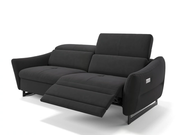 MODENA - 3 seater sled base fabric sofa by Sofanella