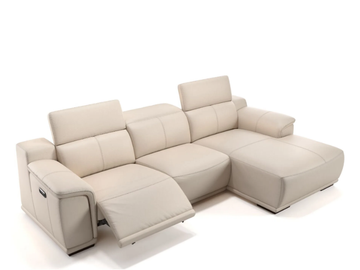 MONTEFINO - Leather sofa with chaise longue by Sofanella