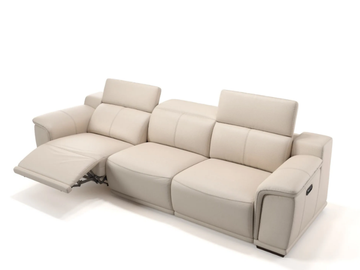 MONTEFINO XXL - 3 seater leather sofa by Sofanella