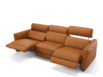 NOVARA XXL - 3 seater leather sofa by Sofanella
