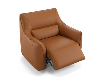 PESARO - Leather armchair with armrests by Sofanella