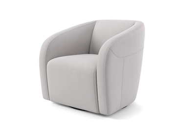 PESARO - Swivel fabric armchair with armrests by Sofanella