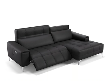 SALENTO - Leather sofa with chaise longue by Sofanella