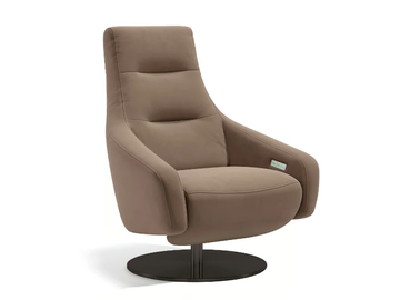 SANTANA - Swivel leather armchair by Sofanella